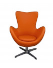 COCOON - Design armchair in orange imitation leather