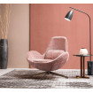 SPACE - Pink swivel armchair in velvet