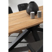 Table de repas exterieur bois noir 240