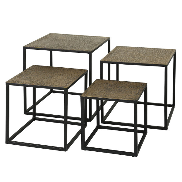 METALLICA - Set de tables basses en acier et bronze