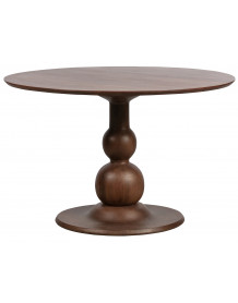 BAROC - Round black dining table 120 cm