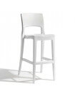EASY - Comfortable bar chair with a sober white design