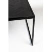 PARKER - Table basse en bois et acier noir L 120