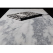 MARBLE - Table basse en marbre et acier noir L 90