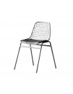 JALI - Set aus 2 Stühlen aus Stahl und Kunstleder, schwarz