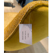 BELUTI - Lounge chair with yellow fabric and velvet