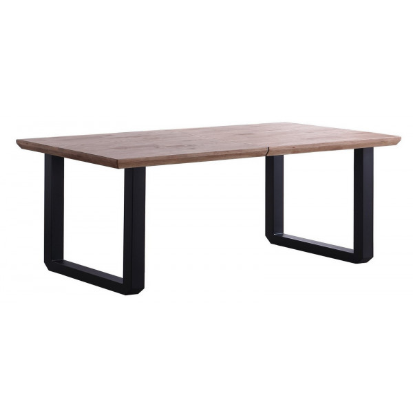 MATIKA - Top dining table in brown/grey oak