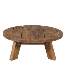 GROENLAND - Round wood coffee table 90