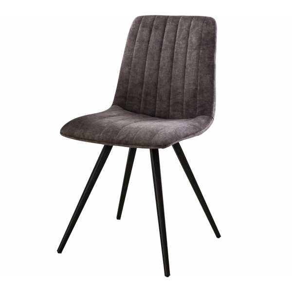 LILO - Chaise de repas en velours gris