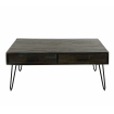 OREGON - Table basse en bois et acier L 110