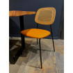 MEMPHIS - Esszimmerstuhl aus orangefarbenem Kunstleder