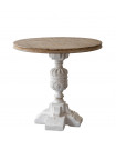 VICTORIA - Round table, 3-seater, white wood