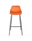 FRANKY 80 - Orange velvet bar stool