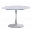 SPACIALE - Table ronde bois et acier blanche D110