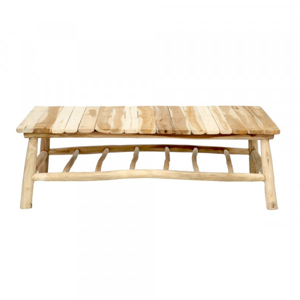 ISLAND - Table basse bois naturel de Teck L120