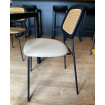 MEMPHIS - Orange PU Leather steel and wood Dining Chair
