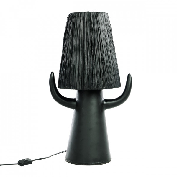 BILLY BOB - Lámpara de pie de terracota negra H60