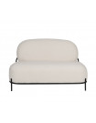 POLLY - Small Sofa in Ivory Teddy Fabric