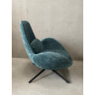 SPACE - Contemporary armchair in turquoise velvet