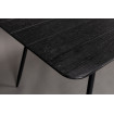 ROGER - Mesa de comedor de madera y acero negro L180