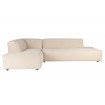 FAT FREDDY - Grande divano angolare sinistro in velluto crema