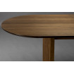 BARLET - Table de repas extensible ovale en bois de noyer L 200