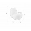 EDEN - Design armchair in beige fabric