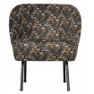 VOGUE - Sessel aus Samt flower schwarz