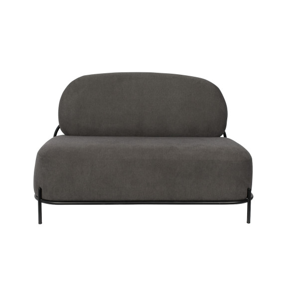 POLLY - Kleines Sofa aus grauem Stoff