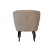 SARA - Natural melange fabric armchair