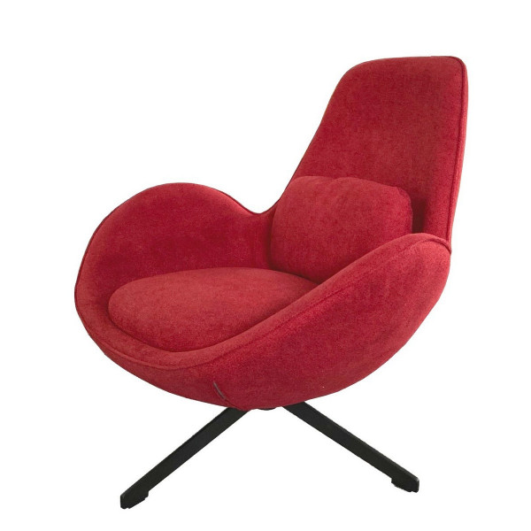 SPACE - Contemporary armchair in red velvet