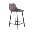 FRANKY 65 - Grey velvet counter chair