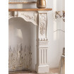 ELISABETH - White fir wood fireplace mantel