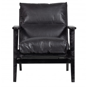 HOUSTON - Sessel aus schwarzem Leder