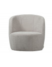 TURN - Design armchair in naturel fabric