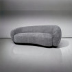 MOON - Sofá de 3 plazas en tejido bouclé gris
