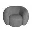 MOON - Sessel aus grauem Bouclé-Stoff