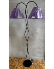 DUO - Stehleuchte mit 2 violetten Schirmen