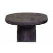 STEPPE - Table de salon ovale en bois de manguier noir L 110