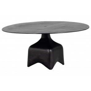 BAROC - Tavolino rotondo in legno di mango nero