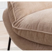 Detail Sessel aus beigem Velours