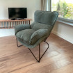 EASY - Design-Sessel aus grünem Samt