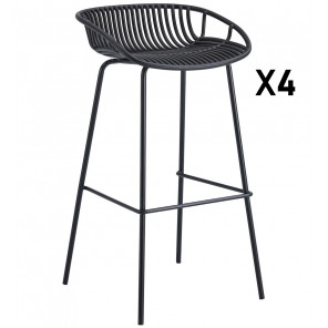 PALMA - Black bar stool