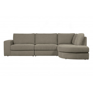 FAMILY - 3-Sitzer-Sofa, rechte Ecke, Stoff, grau L 298