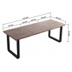 MATIKA - Ausziehbarer Esstisch aus hellem Holz und weißem Stahl B 220 cm