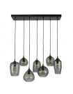 HALO - Hanging lamp 7 globes in smoked glass