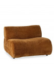 HINTON - Brown fabric armchair