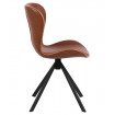 OMG - Dining chair in brown leather aspect