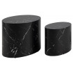 OVAL - Set di tavoli in marmo nero