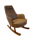 BOURBON - Fauteuil Rocking chair marron